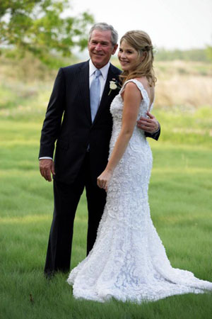 President Bush with his daughter