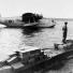 British Sunderland plane unloading at Wansee