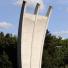 The airlift memorial nicknamed "Hungerkralle" (hunger claw) near Tempelhof airport in Berlin