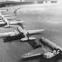 C-47 transport aircraft of the US air force on the tarmac of Berlin's Tempelhof Airport during the Berlin Airlift