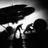 Ground crewmen load giant wheels for York transports into a Douglas DC-3 "Dakota" plane