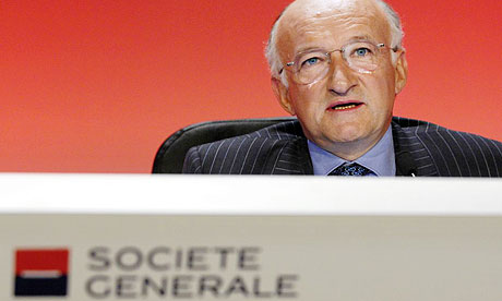 French banking group Societe Generale CEO Daniel Bouton during a shareholders general meeting in Paris