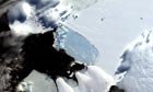 Collapsing WIlkins ice shelf, Antarctica