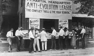 Anti-evolution books on sale in Dayton, Tennessee