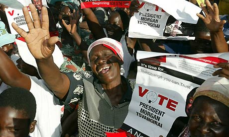 MDC supporters in Zimbabwe