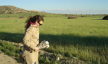 Angelique Chrisafis at the site of the mass grave in Cyprus where the body of her uncle was found in September 2006
