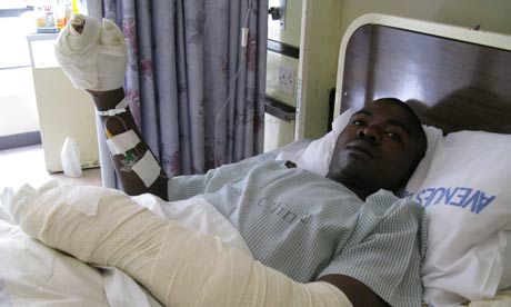 Mike Mavhura in hospital in Harare