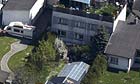 An aerial view of the building in Amstetten where Josef Fritzl imprisoned his daughter for 24 years in a windowless basement cell and fathered seven children with her
