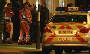 Paramedics arrive in Chelsea, west London