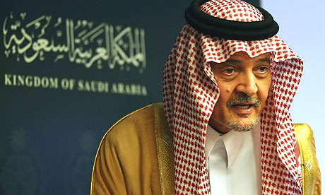 The Saudi foreign minister, Saud al-Faisal