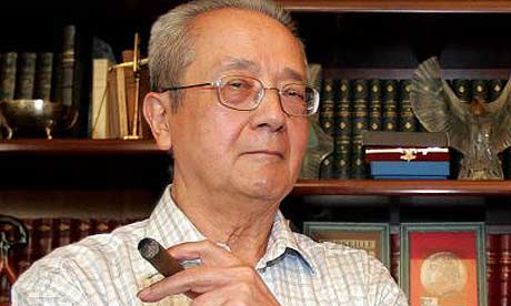 Jacques Vergès at his office in Paris