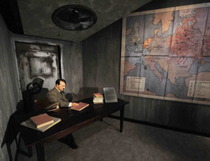 A wax likeness of Nazi dictator Adolf Hitler sits in Berlin's Madame Tussauds wax museum