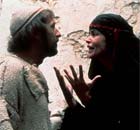 Sue Jones-Davies as Judith Iscariot in Monty Python's Life of Brian (1979) with Graham Chapman