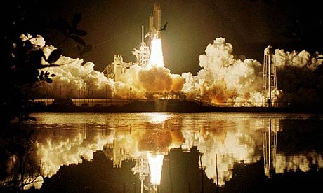 The space shuttle Columbia lifts off for its penultimate light in March 2002 . From 2010 Nasa will be dependent on the Russians to get into space