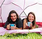 Couple in a tent