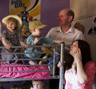 Deborah and Derek Simpson and some of their 13 children