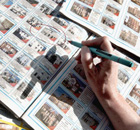 Property Adverts. Photograph: Roger Bamber