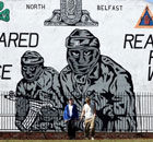 A UVF Wall mural in north Belfast. Photograph: Paul Faith/PA Wire