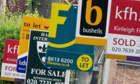 Houses for sale/ estate agents' signs
