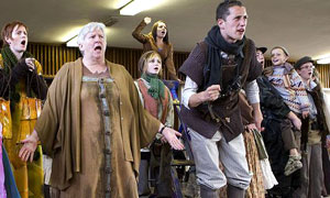 Rehearsals for Sun and Heir, a Royal Opera House Education production in collaboration with residents of Thurrock, Essex