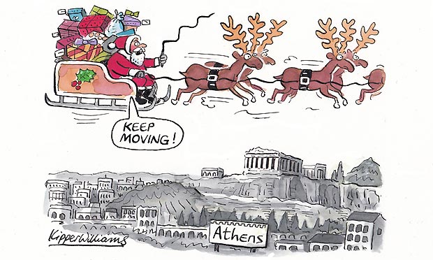 Kipper Williams Christmas card - Athens